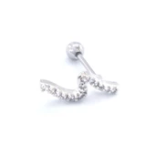 316L Çelik Zirkon Taşlı Piercing PRC-181 - 5