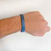 316L Çelik Lacivert iİtalyan Charm Erkek Kelepçe Bileklik EBLK-407 thumbnail 2