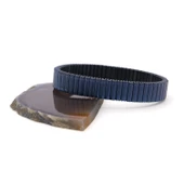 316L Çelik Lacivert iİtalyan Charm Erkek Kelepçe Bileklik EBLK-407 thumbnail 3