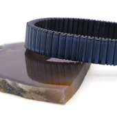 316L Çelik Lacivert iİtalyan Charm Erkek Kelepçe Bileklik EBLK-407 thumbnail 4