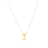 Altın Kaplama I Harf Kolye 55 cm KLY-544 thumbnail 1