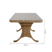 Peter 90x160 Rattan Bahçe Masa Takımı | Rehome - 5