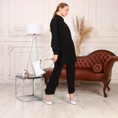 Mucize Yaka Detaylı Tunik Pantolon Sade Basic İkili Takım - 70038.003 - Siyah - 5