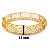 Altın Kaplama Hint İşi Çelik Kadın Kelepçe - 4