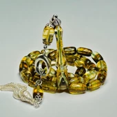 Fosilli Damla Kehribar Tesbih Hcz-Model FSL - 1