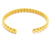 Çelik Kelepçe Bileklik Altın Kaplama Burma BLZ-320 thumbnail 4