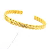 Çelik Kelepçe Bileklik Altın Kaplama Burma BLZ-320 thumbnail 1