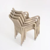 Peter 100x215 Rattan Bahçe Masa Takımı | Rehome - 4
