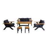 Garpatio Üçlü Ahşap Bahçe Oturma Grubu | Rehome - 1