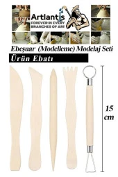 Seramik ve Çömlek Şekillendirme Seti Ebeşuar 24 Parça 1 Paket Kil Modelaj Modelleme Heykel Şekillendirici Hobi Sanatsal - 6