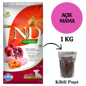 N & D Pumpkin Balkabaklı Tavuklu Narlı Küçük Irk Tahılsız Yavru Köpek Maması 1 KG AÇIK - 1