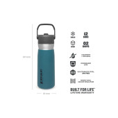 Stanley GO Iceflow Pipetli Paslanmaz Çelik Soğuk Su Termosu 0.65 LT - 1
