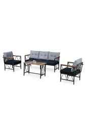 Sosyal Medya Dekorasyon 3+1+1 Balkon, Bahçe, Cafe Mobilyası - 2