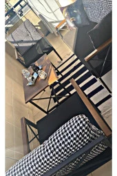 Sosyal Medya Dekorasyon Balkon, Cafe, Ofis, Bahçe Mobilyası 2+1+1 Takımı - 3