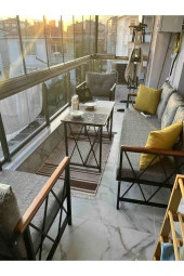 Sosyal Medya Dekorasyon Balkon, Cafe, Bahçe, Cafe Oturma Grubu 3+1+1 - 3