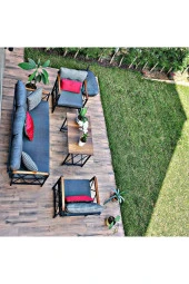 Sosyal Medya Dekorasyon Balkon, Bahçe, Cafe, Ofis Ve Her Yerde Kullanabileceğiniz 3+1+1 Takım - 2
