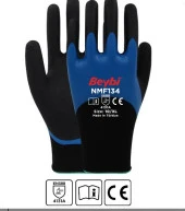 Beybi NMF134 10Beden 12li Double Mikro Köpük 3-4 Nitril Kaplı Polyester Örgü Eldiven - 1