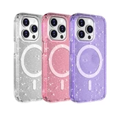 Vendas iPhone 15 Pro Kılıf Magsafe Şarj Özellikli Parlayan Simli Saydam Renkli Zore Allstar Kapak - 2
