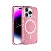 Vendas iPhone 15 Pro Kılıf Magsafe Şarj Özellikli Parlayan Simli Saydam Renkli Zore Allstar Kapak - 4