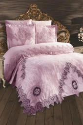 Fransiz Güpürlü Dilara Gelin Seti Pudra thumbnail 3