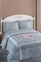 Rosabel Baskılı Kapitoneli Çift Kişilik Yatak Örtüsü thumbnail 1