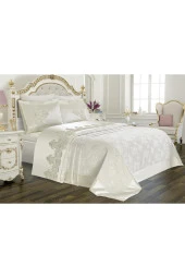 Çeyizlik Gelin Seti Dubai Sade 7 Parça Krem thumbnail 3