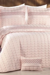 Colors Micro Çift Kişilik Yatak Örtüsü Pudra thumbnail 2