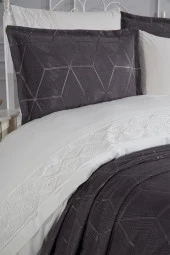 Çeyiz Diyarı Verona 7 Parça Gelin Seti Antrasit thumbnail 3