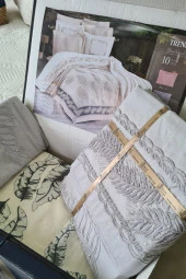 Çeyizdiyarı Trend 10 Parça Gelin Seti Gri thumbnail 1