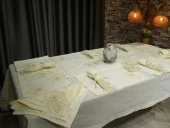 Fransız Dantelli El İşi Menekşe 34 Parça Amerikan Servis Seti Krem thumbnail 2