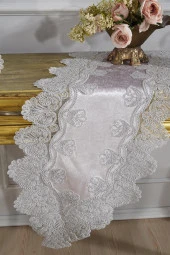 Fransız Güpürlü Kadife Royal Salon Takımı 5 Parça Gri thumbnail 6