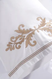 Adelina Nakışlı 6 Parça Nevresim Takımı Krem thumbnail 7