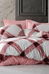 Çeyiz Diyarı Andri Çift Kişilik Nevresim Takımı Pembe thumbnail 1