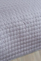 Dublin Tek Kişilik Kapitoneli Yatak Örtüsü Gri thumbnail 4