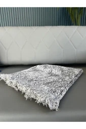 Saçaklı Lüks Koltuk Örtüsü 170x220 Cm Antrasit thumbnail 2