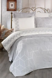 Çeyiz Diyarı Verona 7 Parça Gelin Seti Gri thumbnail 1