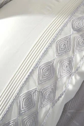 Çeyiz Diyarı Verona 7 Parça Gelin Seti Gri thumbnail 4