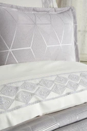 Çeyiz Diyarı Verona 7 Parça Gelin Seti Gri thumbnail 5