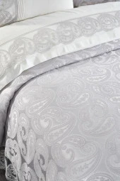 Çeyiz Diyarı Şal 7 Parça Gelin Seti Gri thumbnail 6