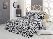 Çeyiz Diyarı Zebra Pamuk Saten Çift Kişilik Nevresim Takımı - 1