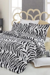 Çeyiz Diyarı Zebra Pamuk Saten Çift Kişilik Nevresim Takımı - 2