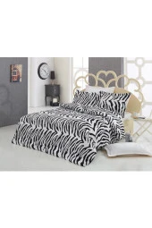 Çeyiz Diyarı Zebra Pamuk Saten Çift Kişilik Nevresim Takımı - 4