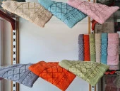 Baklava Desenli Jakarlı 6 lı El Yüz Havlu Takımı - 1