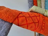 Baklava Desenli Jakarlı 6 lı El Yüz Havlu Takımı - 4