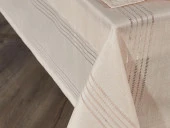 Corvver 26 Parça Dertsiz Masa Örtüsü Takımı Bej - 3