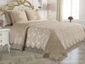 Fransız Güpürlü Çeyizlik Gelin Seti Arus 7 Parça Bej thumbnail 1