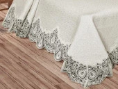 Farah Brokar Güpürlü Pike Takımı Krem thumbnail 3