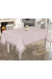 Işıltı İğne Oyalı Masa Örtüsü Pudra thumbnail 3