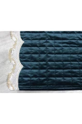 Fransız Güpürlü Minel Kapitoneli Kadife Seccade Yeşil thumbnail 7