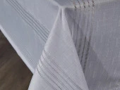 Corvver 26 Parça Dertsiz Masa Örtüsü Takımı Gri thumbnail 2